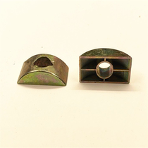 Half-crescent round pad half-moon nut executive desk alloy four-in-one connector furniture screw rod