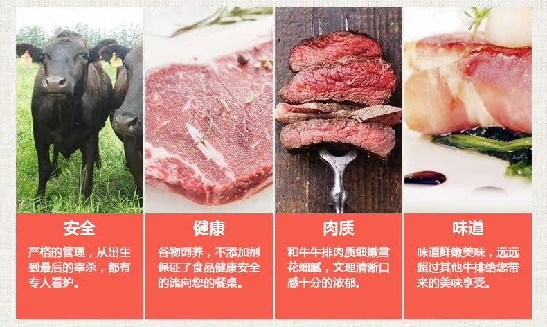 澳洲和牛m4-5级肉眼眼肉牛排200克/片可厚切定制原味雪花非腌制