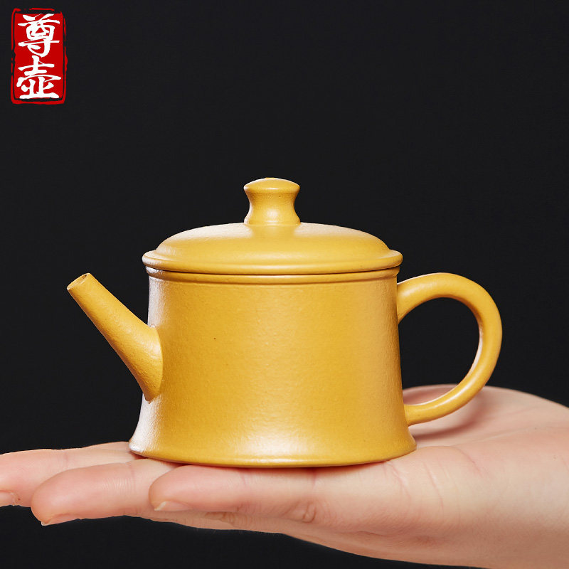 全手工柱础紫砂壶原矿黄金段泥小品泡茶壶单人功夫茶具