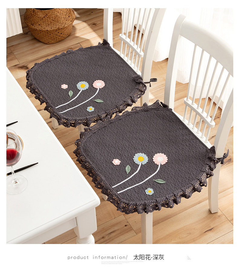 北欧全棉防滑椅子垫学生宿舍办公室防滑汽车坐垫子实木沙发餐椅垫