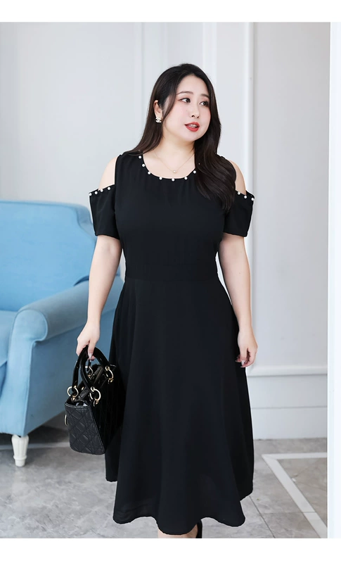 Sản phẩm mới mùa hè plus fat plus size dành cho phụ nữ phụ nữ béo 300 kg, phong cách phương Tây gầy, váy quây thời trang giấu thịt - Sản phẩm HOT