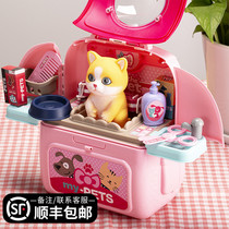 Childrens toys Pet backpack Simulation animal Cat Puppy baby school bag Girl family birthday gift