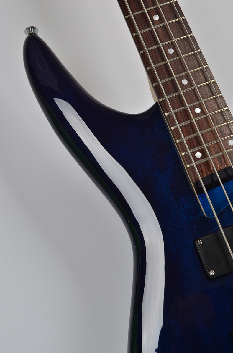 超薄pw电贝司四弦电贝斯24品桃花心木低音吉他送音箱套装专业级