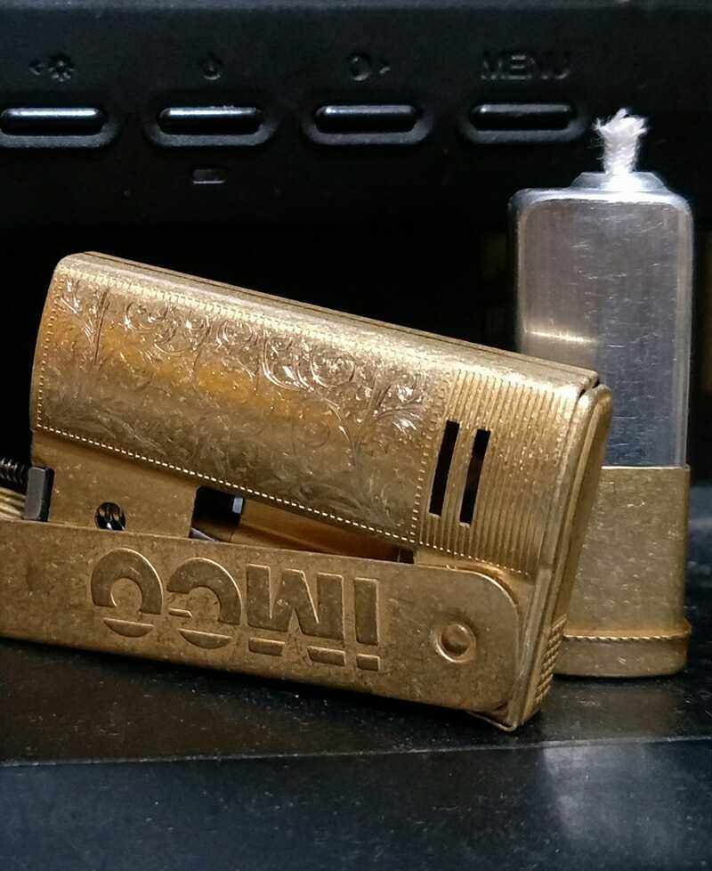 奥地利品牌imco爱酷纯铜打火机6800 唐草万宝路 diy双面 老式煤油