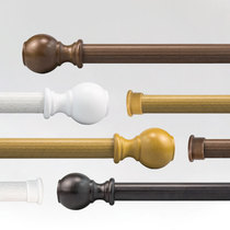 Deyu Roman Rod alloy plastic steel Nano silencer wood grain color perforated curtain top mounted side mounted single rod double rod curtain rod