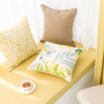 Open American simple pillow solid color cotton linen cushion waist pillow living room bedroom sofa pillow case pillow core warm spring