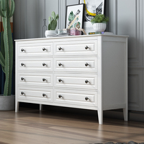 Bucket Cabinet Full Solid Wood American Eight Bucket Cabinet Minimalist Modern Bedroom Storage Containing room Drawer Cabinet Large Capacity