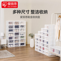 Japan Love Rieth Transparent Shoes Box Plastic Drawer Aj Shoes Containing Box Dust-Proof Moisture Thickened Finishing Box
