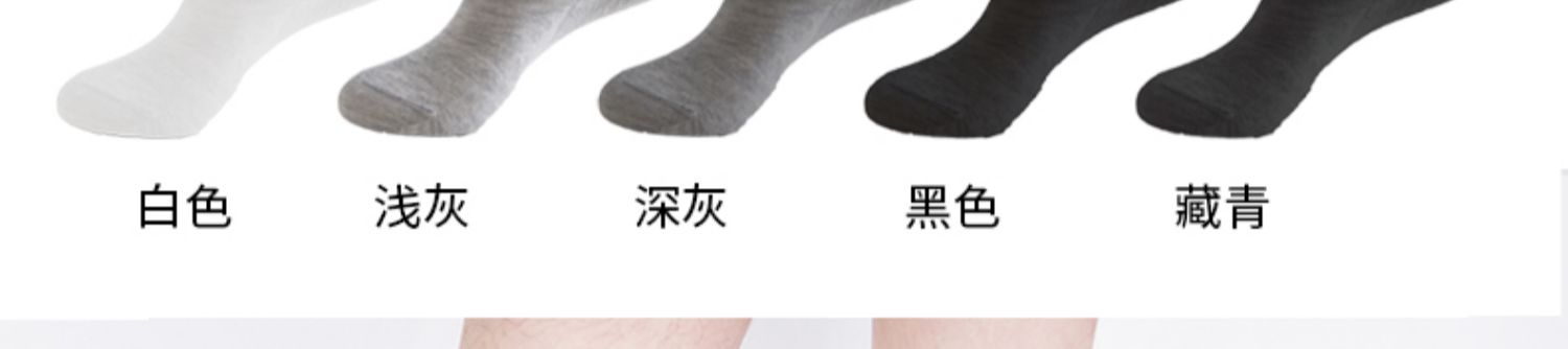 南极人袜子男中筒棉袜秋冬防臭吸汗长短袜冬季加厚黑色船袜男士潮商品详情图