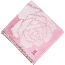 Japan imports LANVIN Romantic Upscale Lady Pure Cotton Carry-on Handkerchief handkerchief towel pink towel pink