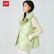 Gavan down vest women wear thin 2021 New Tide little woman winter high-end white duck down horse clip