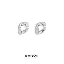 RSNY chain irregular exaggerated earrings female 2021 New Tide geometric earrings personality temperament