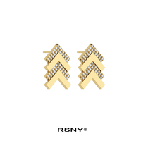 RSNY geometric arrow earrings mean direction and strength to bring power