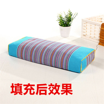 Cotton buckwheat shell pillowcase square brick pillowcase single pillowcase inner liner without filler with zipper 50 × 18cm