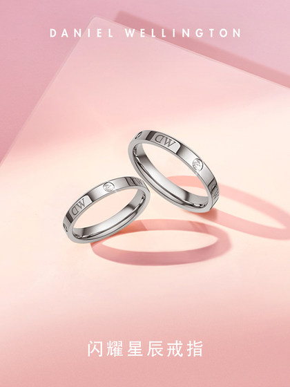 DW 커플 링 클래식 시리즈 Shining Zircon Star Silver Ring for Women Niche Design Light Luxury Wedding Ring DW 커플 링 클래식 시리즈 Shining Zircon Star Silver Ring for Women Niche Design Light Luxury Wedding Ring