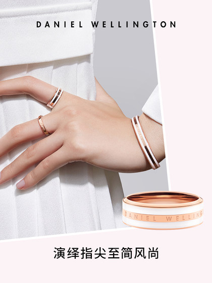 DW RINGS 커플 EMALIE 시리즈 간단한 2 색 장미 골드 틈새 링 생일 선물 DW RINGS 커플 EMALIE 시리즈 간단한 2 색 장미 골드 틈새 링 생일 선물