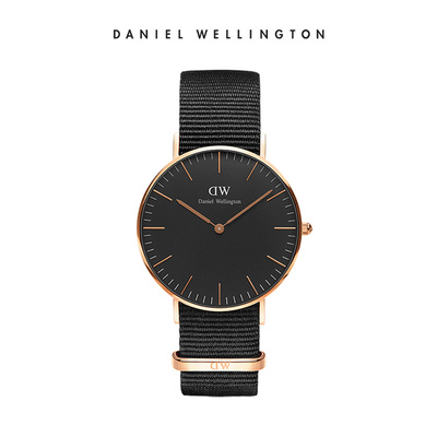 DanielWellington丹尼尔惠灵顿DW手表36mm织纹带女表黑表盘