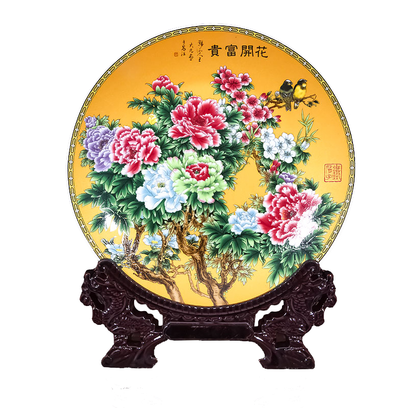 Jingdezhen ceramic plate decoration ideas sitting room place plate plate plate process in living in adornment is small adorn article