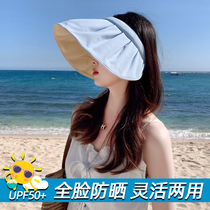 Black sun-proof female UV shade cap cycling overhead solar cap summer shell hat lady thin