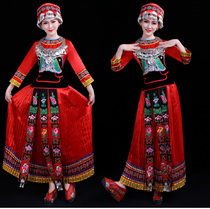 Miao costumes ethnic minority costumes female Yi costumes Zhuang Tujia clothes Li and Yao dance clothes