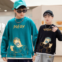 Boys Sweatshirt Spring Autumn New Boys Long Sleeve Loose T-shirt 100% Cotton Sweatshirt