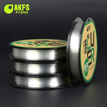Japan AKFS Eke Flying Silk BASS Unshaded Carbon Line 160M Lujah Wire Carbon Fluorine Leading Wire Wear Line Fishing Line