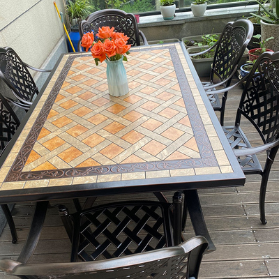 铸铝户外桌椅别墅庭院休闲烧烤防水防晒露天阳台花园室外铁艺桌椅 铸铝户外桌椅别墅庭院休闲烧烤防水防晒露天阳台花园室外铁艺桌椅