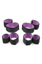 Easy leg stretch purple black sponge Velcro bondage belt M word split leg hand leg cuffs sm sex toys adult toys