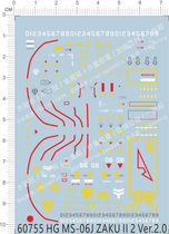 Gundam model HG Zaku II MS-06J green Zaku (Ver 2 0) special water patch (60755)