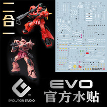 (EVO)RG Zaku MS-06 Charia Zaku true red lightning zagu (2 in1) special water patch