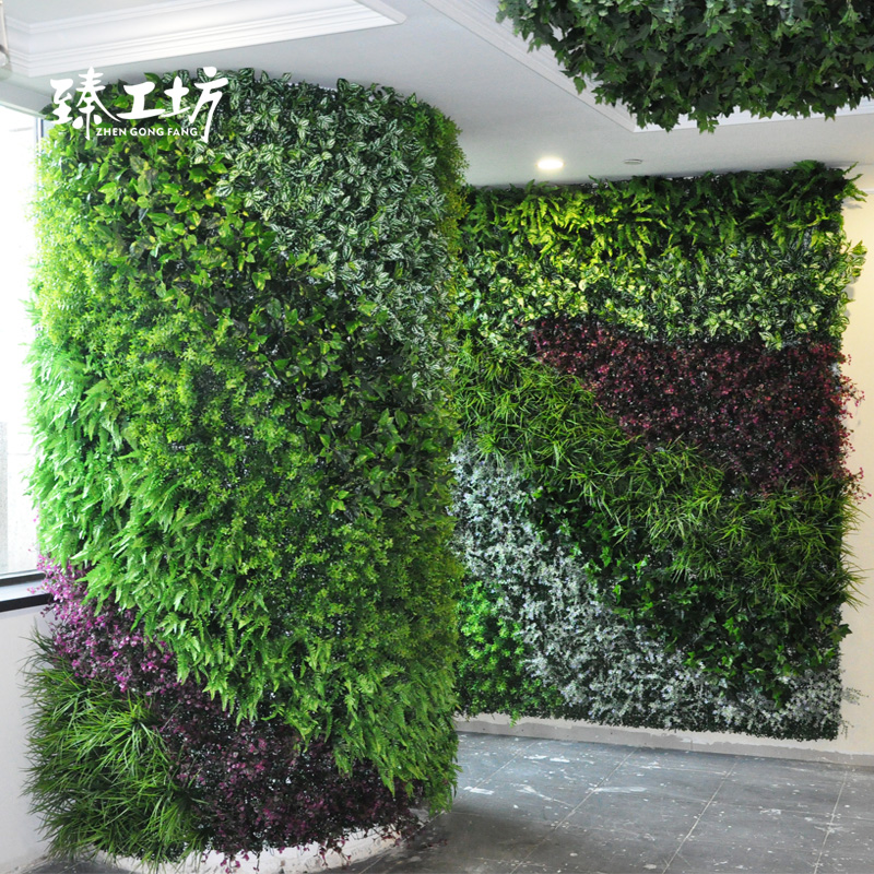 假草坪高仿真植物墙面装饰垂直绿植墙设计餐厅咖啡厅绿化墙草墙面产品展示图2