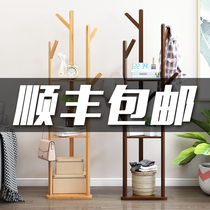 Simple multi-function coat rack Floor-to-ceiling simple modern bedroom hanger Room shelf Clothes rack Household
