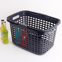 Super thick supermarket shopping basket plastic snack basket fruit handbag vegetable blue dirty clothes cosmetics KTV boutique basket
