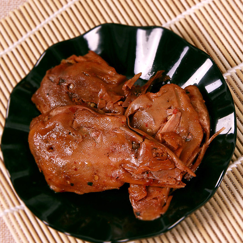 【味嗨天下】鸭下巴 含鸭舌 温州特产零食 香辣入味  拆袋即食90g产品展示图4