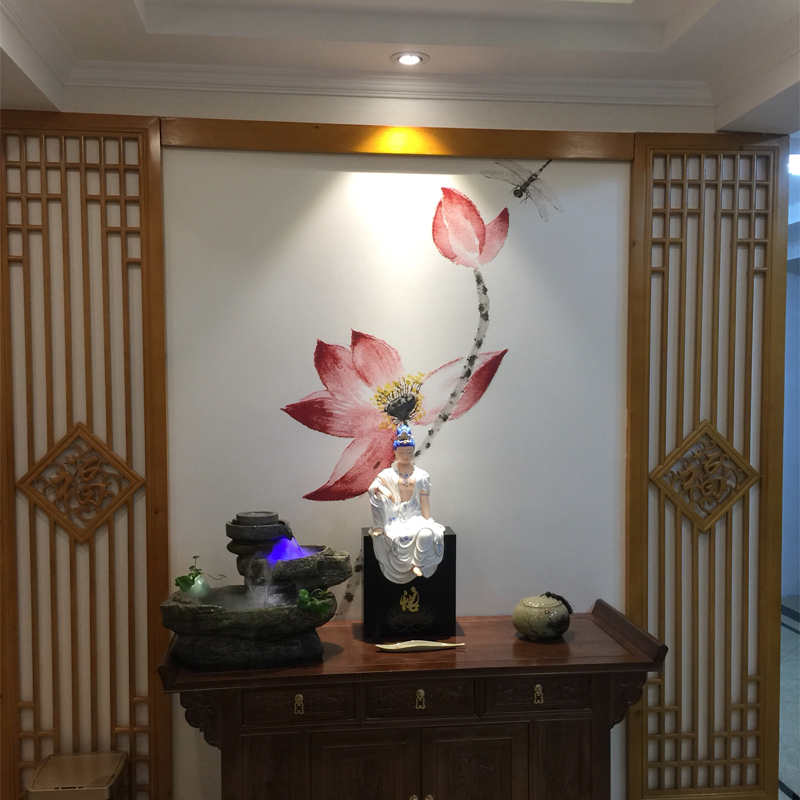 Oriental clay ceramic avalokitesvara home sitting room porch place/comfortable guanyin Buddha arts and crafts
