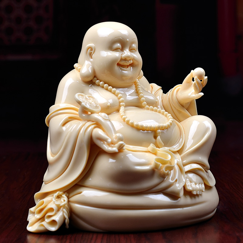 Oriental clay ceramic laughing Buddha furnishing articles dehua its art for the maitreya Buddha/jade Huang Ruyi