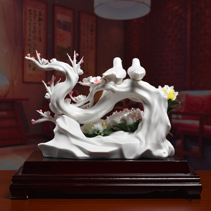 Oriental soil high - grade beaming ceramic flower its art of Chinese style wedding gift sitting room adornment is placed