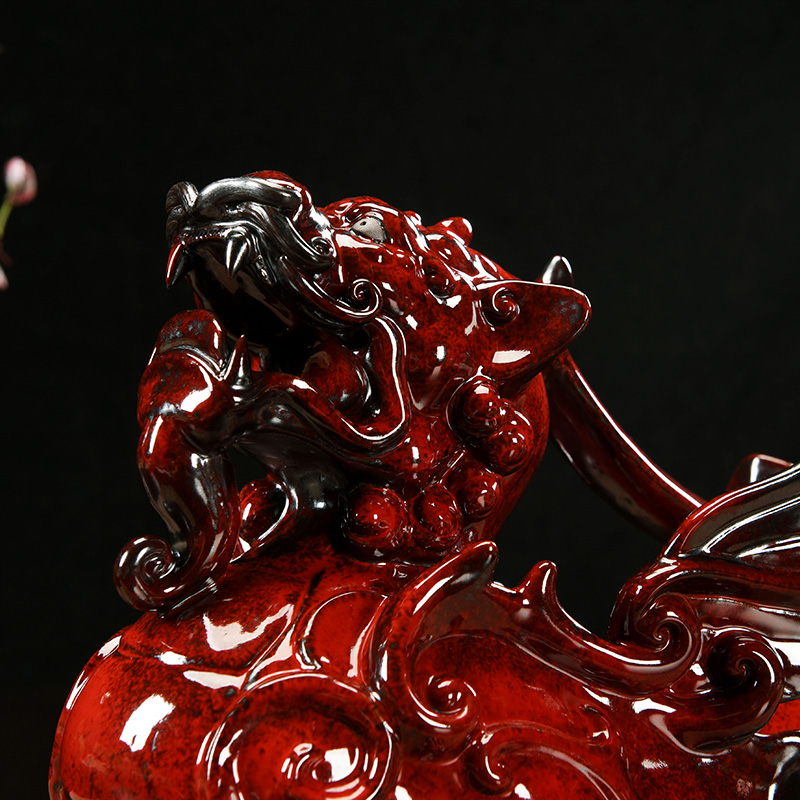 Oriental clay ceramic bullies big sitting room lucky money and the mythical wild animal office furnishing articles Mr Pichel, high - grade birthday gift