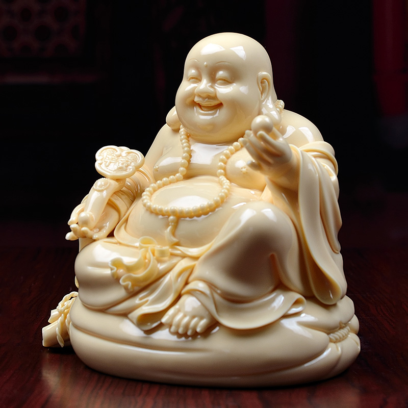 Oriental clay ceramic laughing Buddha furnishing articles dehua its art for the maitreya Buddha/jade Huang Ruyi