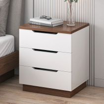 Bedside cabinet solid wood simple modern storage cabinet simple bedroom multifunctional storage rack bedside small cabinet locker