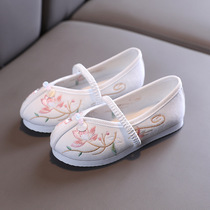 Old Beijing cloth shoes womens shoes Hanfu flat children yan chu xie ethnic students shoes girls embroidered shoes summer