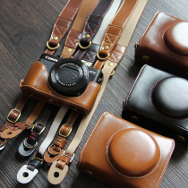 Canon g7x3 camera bag crossbody G7X2 Mark III protective case hanging neck vintage leather case ins cute