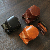 Applicable to Fuji X-T3 camera bag cross body half set literary retro micro single leather case xt3 protective case xt2