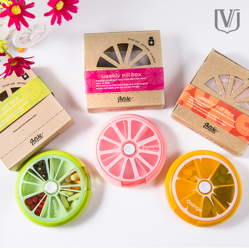 small pill box portable female one-week pill box travel portable storage box medicine cutter mini medicine pill pill box
