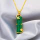 Genuine Sand Gold Porcelain Pendant Women's Festival High Rise to Win the Fortune Golden Necklace Porcelain Pendant Genuine Sand Gold Porcelain Pendant Women's Festival High Rise to Win the Fortune Golden Necklace Porcelain Pendant