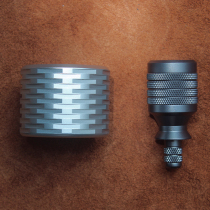 Ground Desk Small Aluminum Cannons Big Head Change Cone Palm Screwdriver Batch Head EDC Tool Containing Seat CNC Integrated Inborn Player