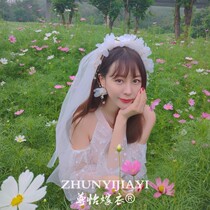 Wedding veil bridal veil hair accessories long photo studio photo wedding Super fairy Korean veil