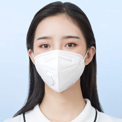 松研kn95口罩带呼吸阀白色秋冬薄款n95口 罩防尘透气防哈气独立装