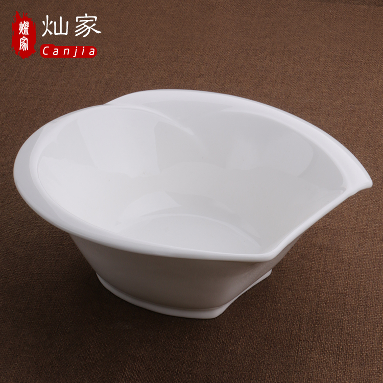 Can is home special - shaped pure white ceramic tableware fruit salad bowl of the big square bowl of soup bowl ceramic bowl rainbow such use