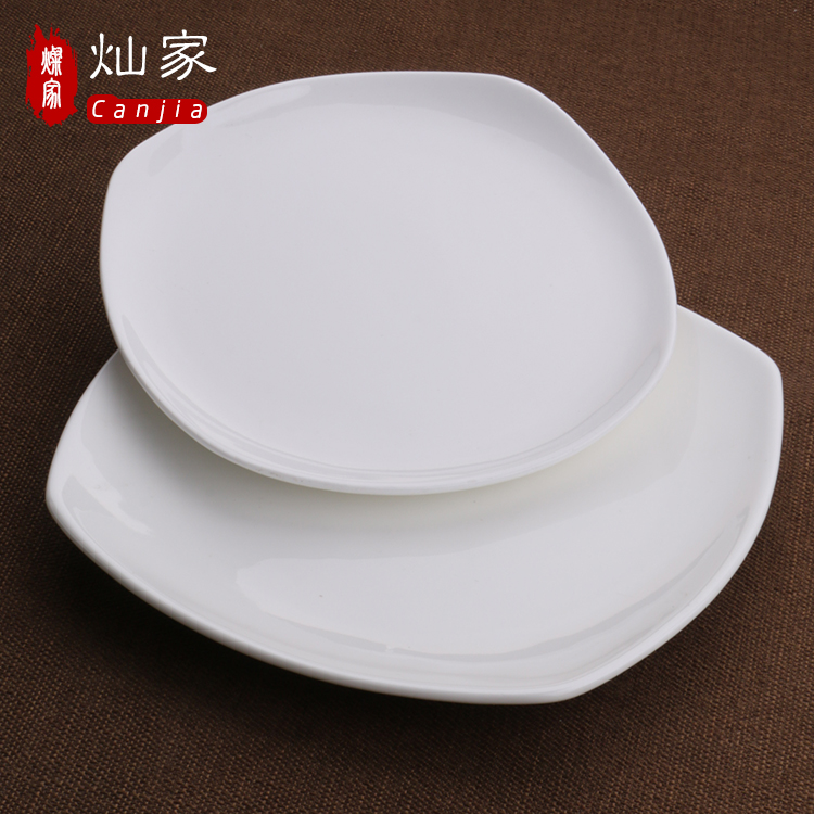 Can is home plate lead - free ceramics tableware continental plate of health creative steak white square flat plate